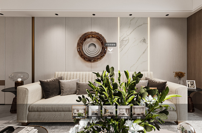 融創三期瀾岸現代輕奢風格裝修全景VR視頻案例